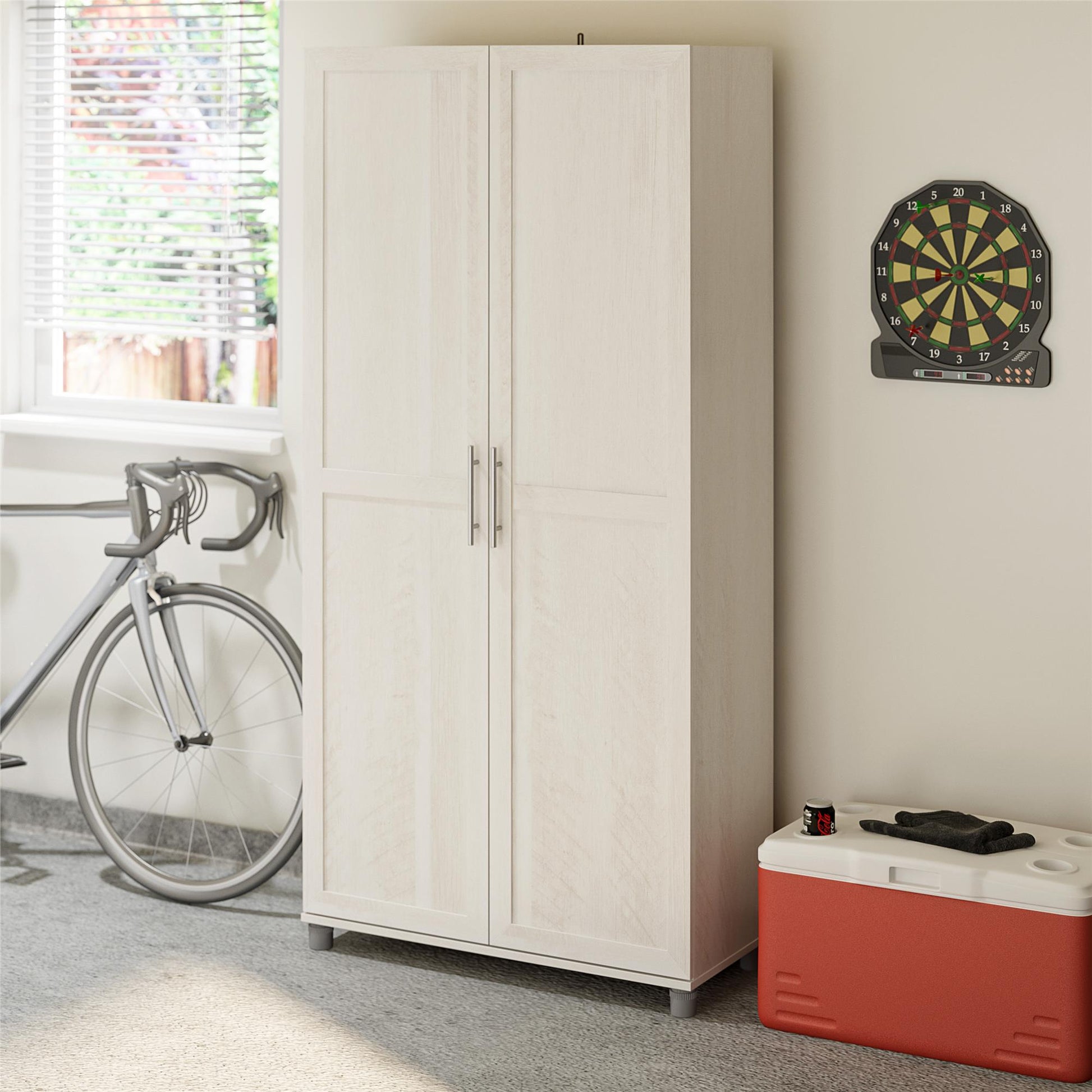 Camberly Framed 36" Utility Storage Cabinet, Graphite Gray - Graphite Grey
