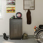 Camberly Framed 2 Door/1 Drawer Storage Cabinet, Black Oak - Black Oak