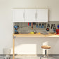 Camberly Framed 54" Wall Cabinet, Ivory Oak - Ivory Oak