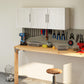 Camberly Framed 54" Wall Cabinet, Black Oak - Black Oak
