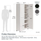 Camberly Framed 36" Utility Storage Cabinet, Ivory Oak - Ivory Oak