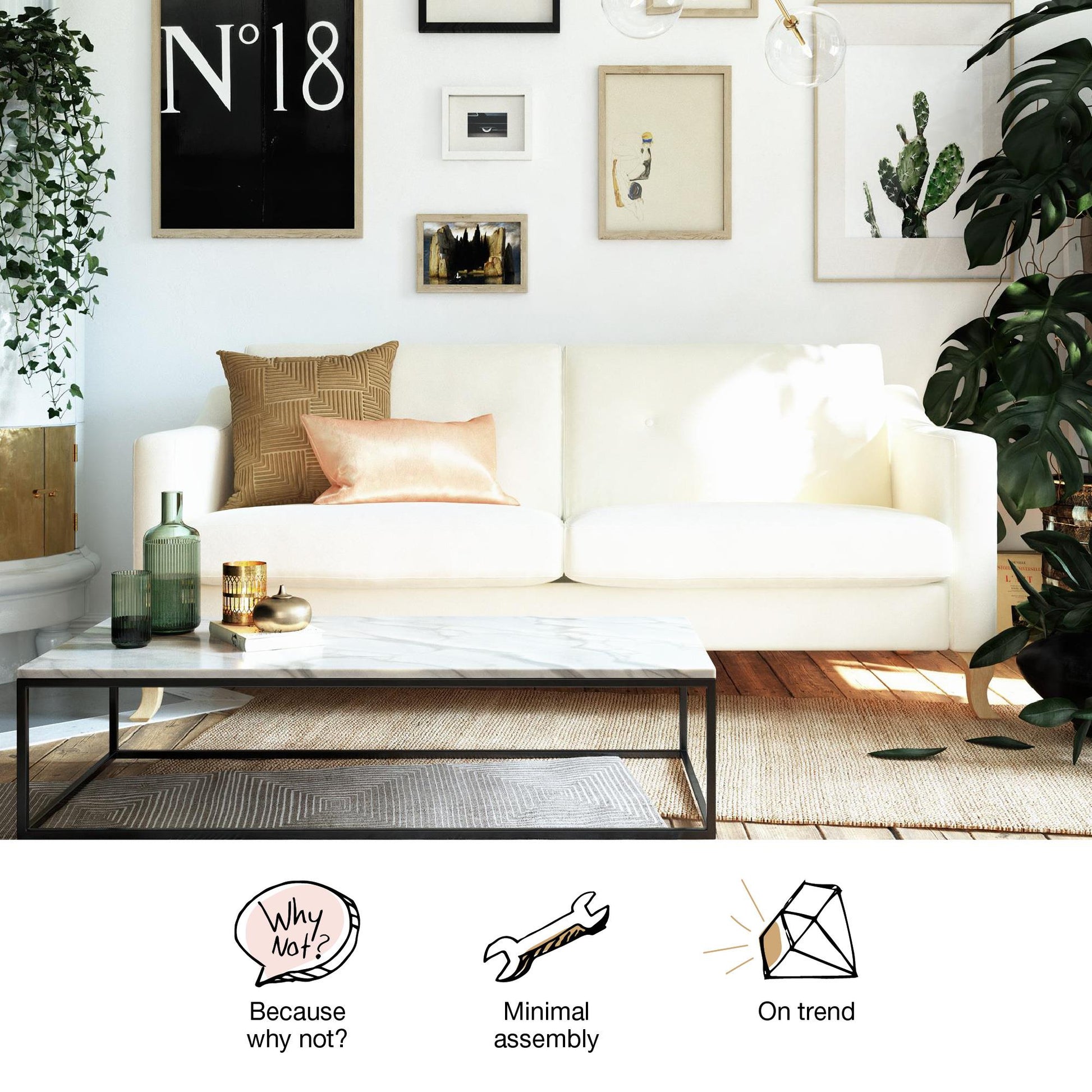 Tess Sofa - White