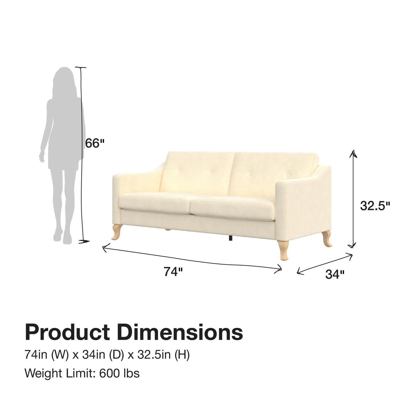 Tess Sofa - White