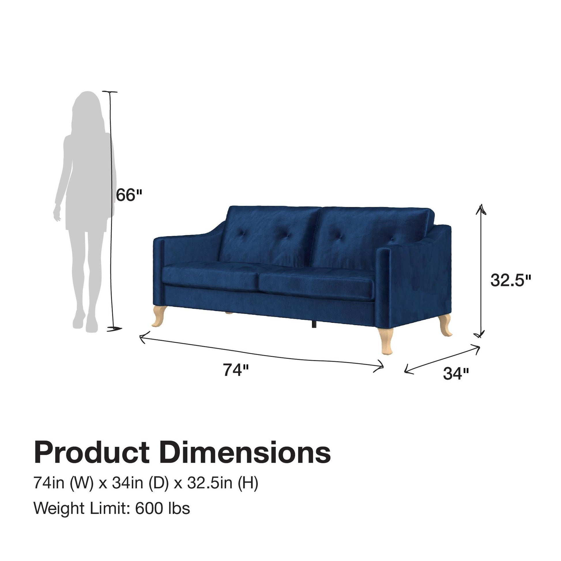 Tess Sofa - Blue
