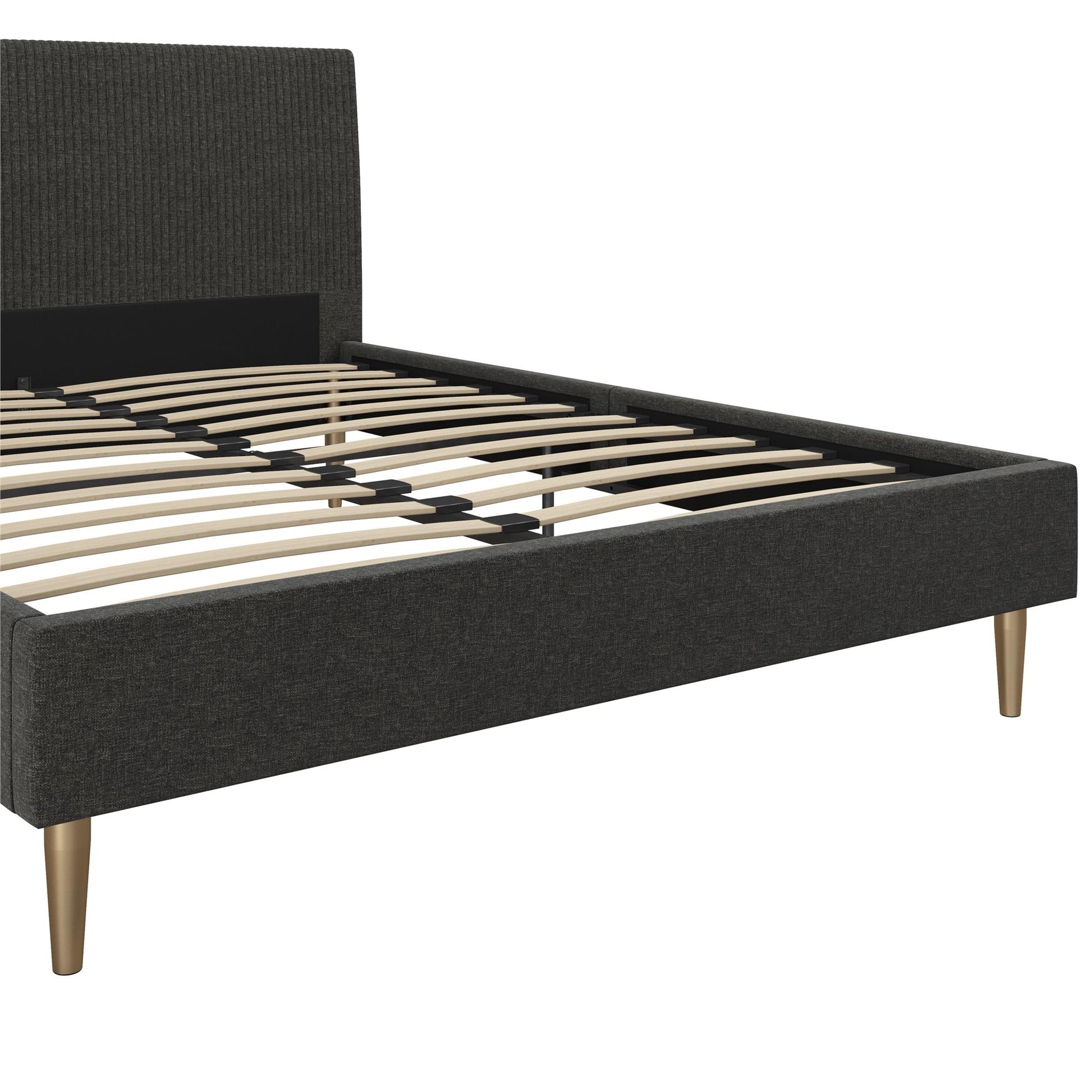 Daphne Upholstered Bed - Dark Gray - Full