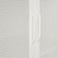 Sunset District 2 Door Accent Cabinet-Mesh Metal Locker, White - White