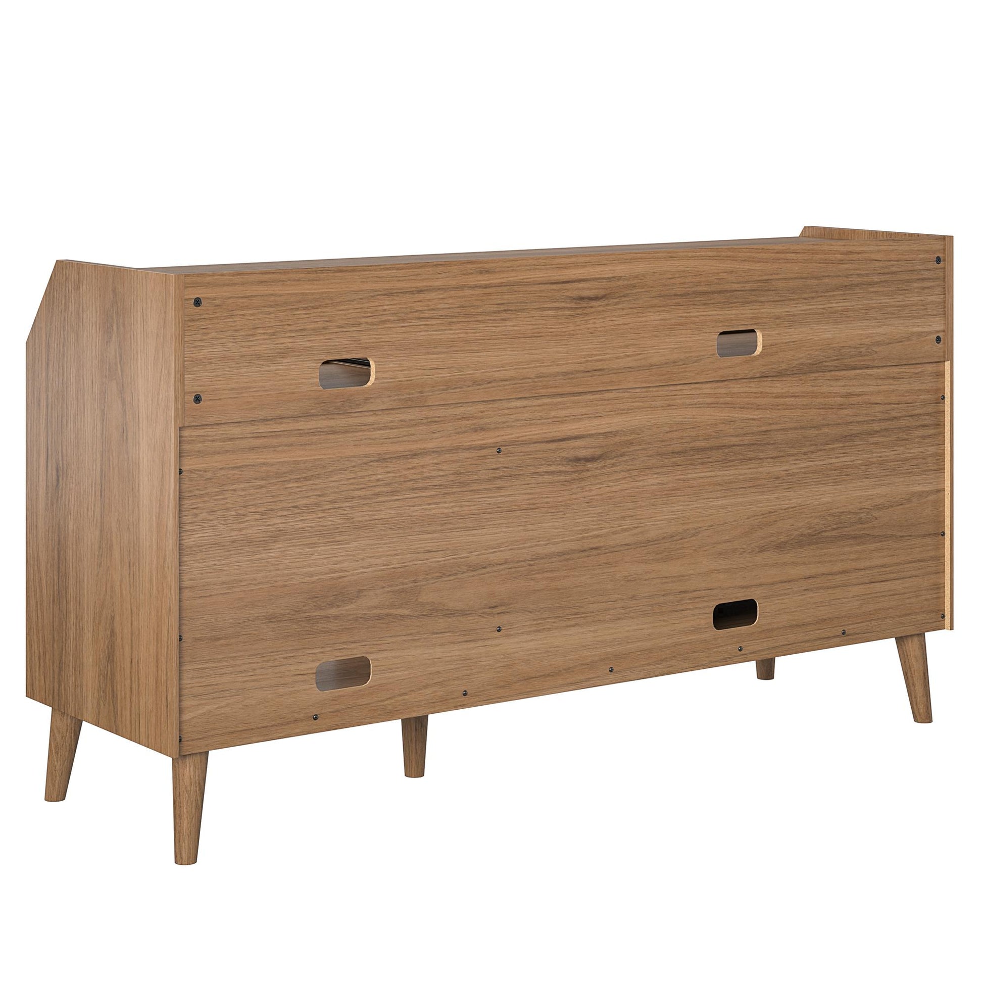Magnolia TV Console/Record Station, Walnut/Black - Walnut