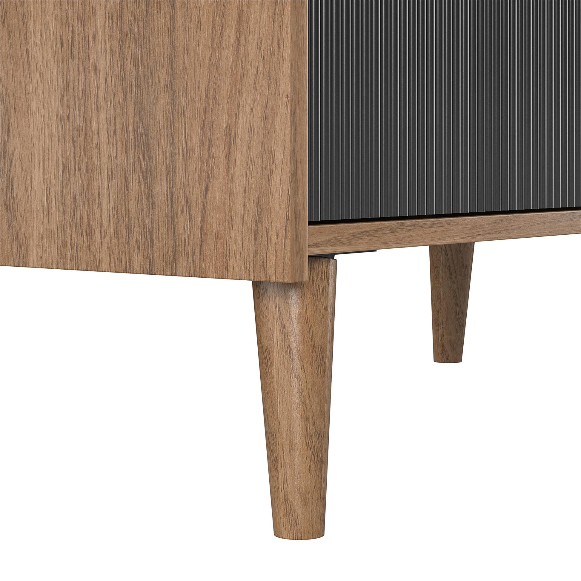 Magnolia Record Stand, Walnut/Black - Walnut