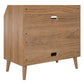 Magnolia Record Stand, Walnut/Black - Walnut