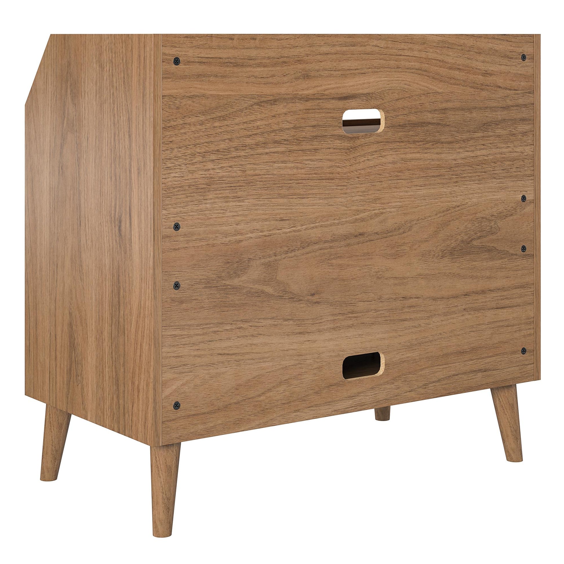 Magnolia Record Stand, Walnut/Black - Walnut