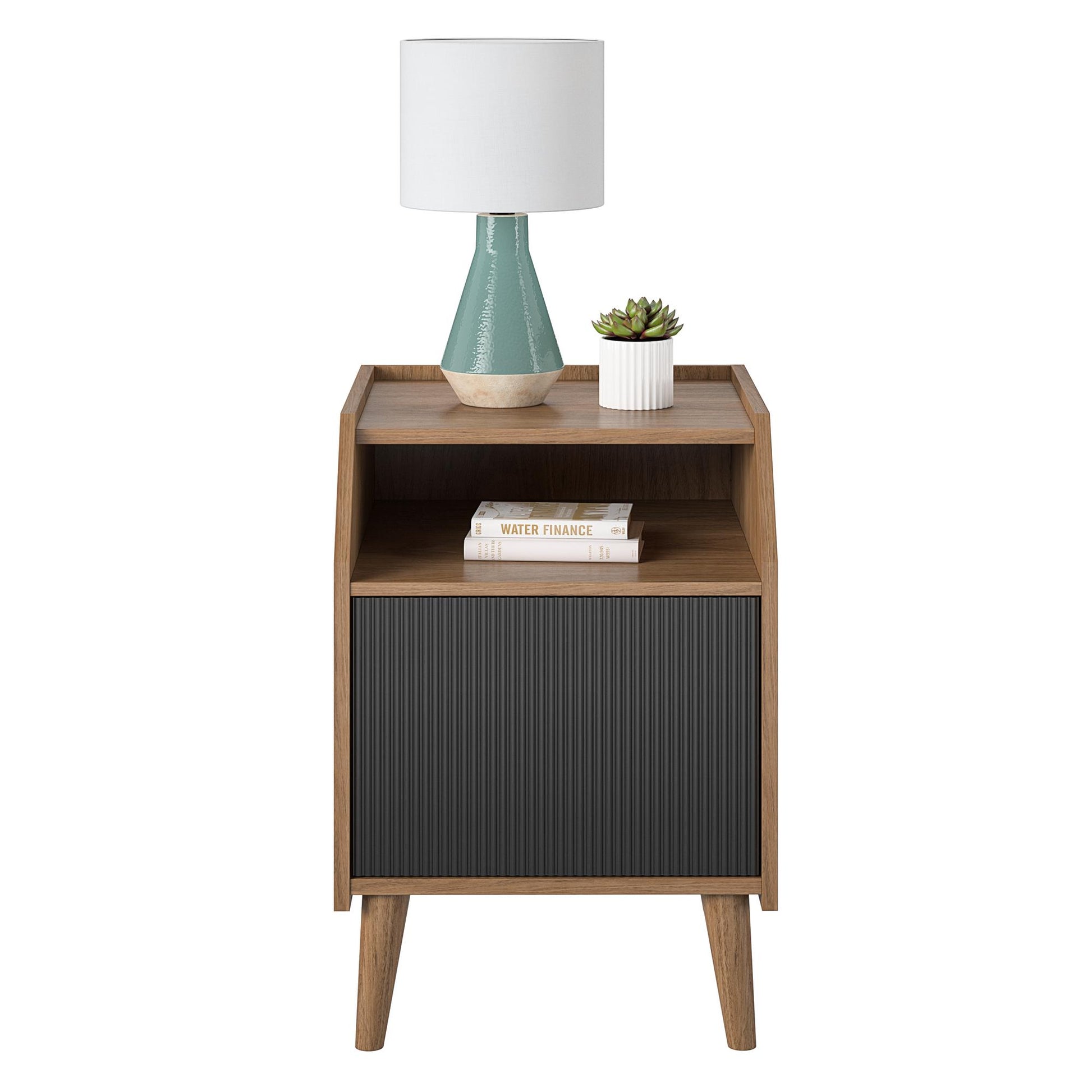 Magnolia End Table, Walnut/Black - Walnut