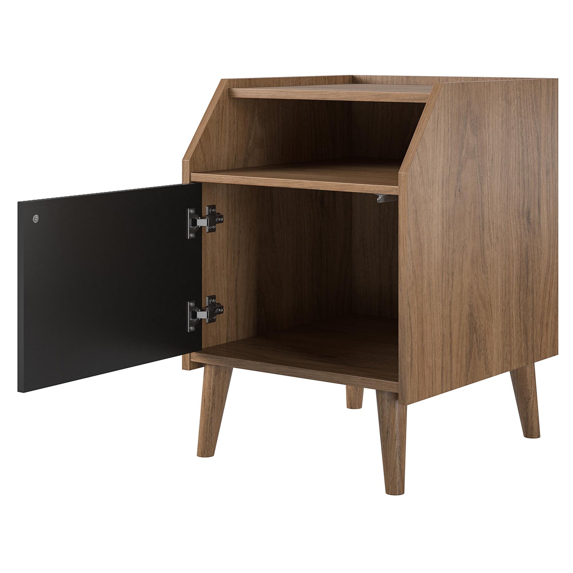 Magnolia End Table, Walnut/Black - Walnut