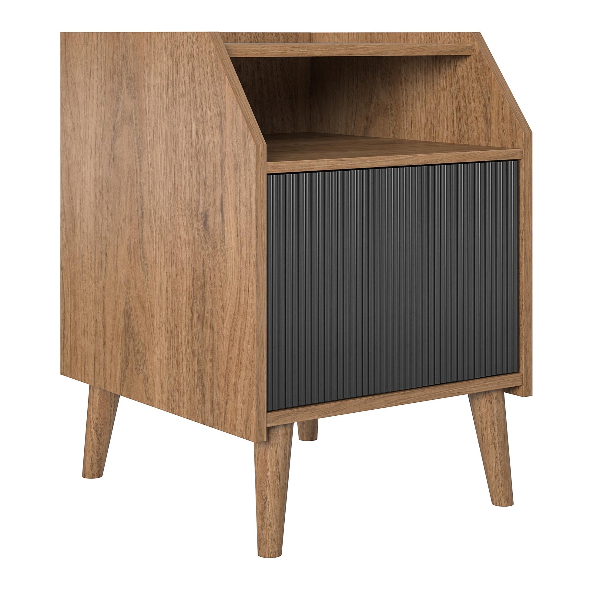 Magnolia End Table, Walnut/Black - Walnut
