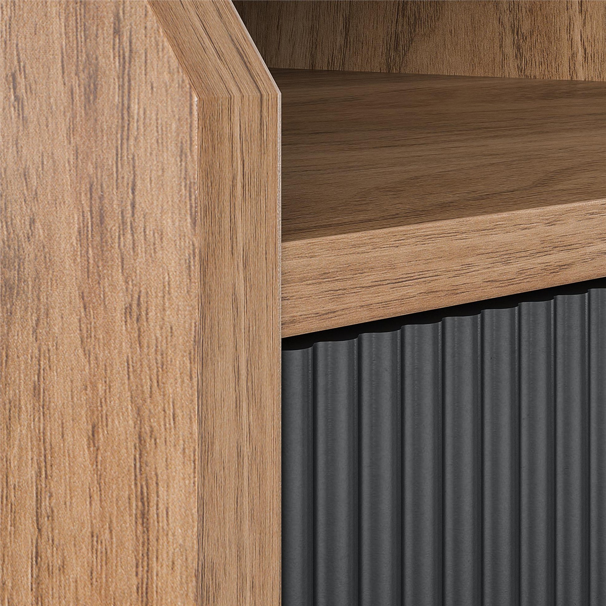 Magnolia End Table, Walnut/Black - Walnut