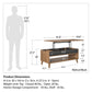 Magnolia Lift Top Coffee Table, Walnut/Black - Walnut