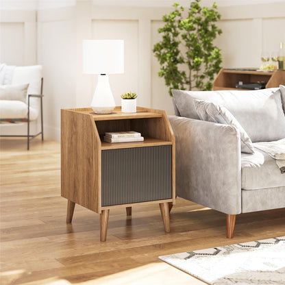 Magnolia End Table, Walnut/Black - Walnut