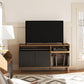 Magnolia TV Console/Record Station, Walnut/Black - Walnut