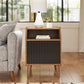 Magnolia End Table, Walnut/Black - Walnut