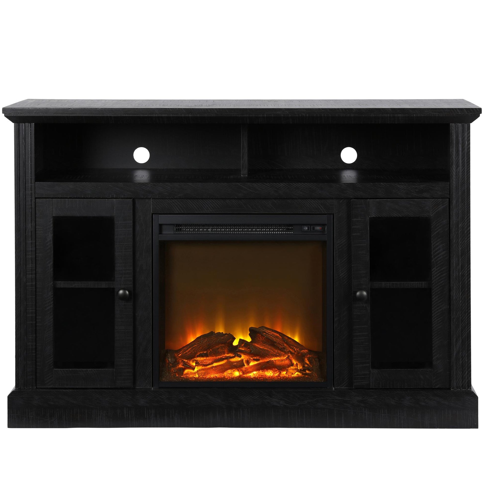 Chicago Electric Fireplace TV Console for TVs up to 50 Inch - Black Oak