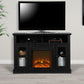 Chicago Electric Fireplace TV Console for TVs up to 50 Inch - Black Oak