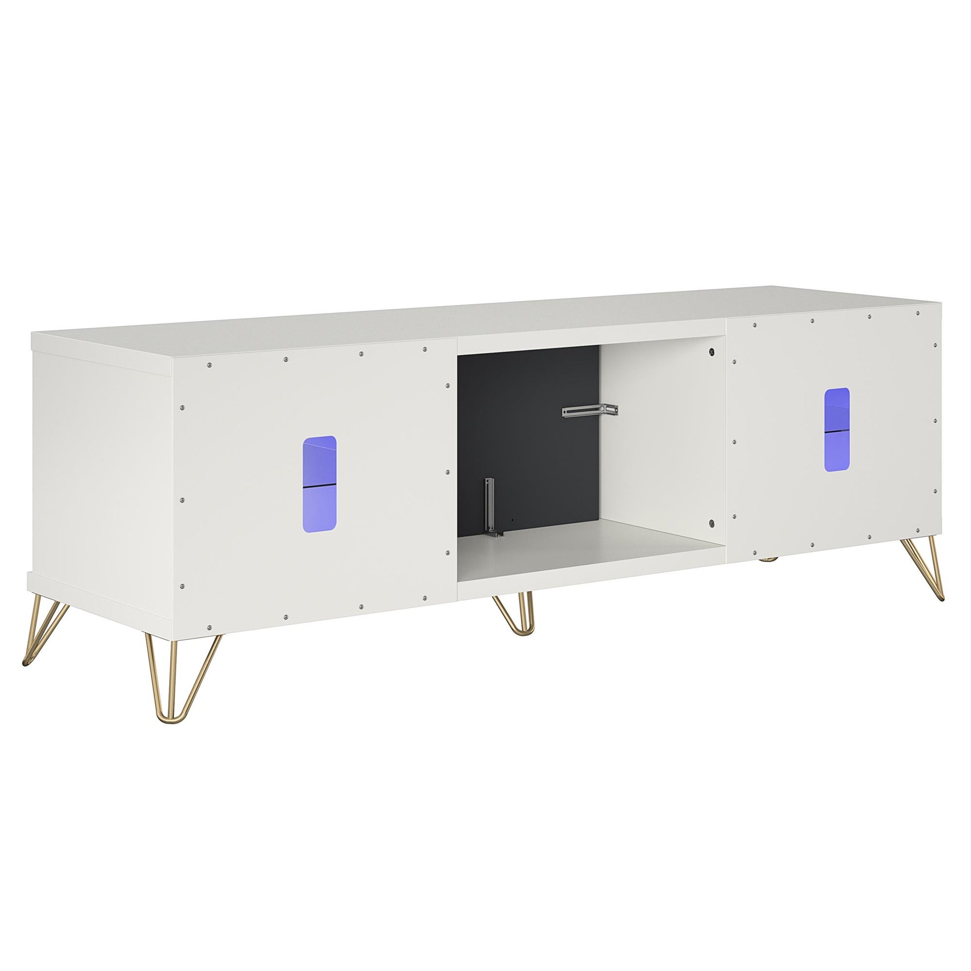 Finley 70" Fireplace TV Stand, White - White