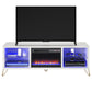 Finley 70" Fireplace TV Stand, White - White