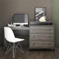 Kalissa Dresser / Desk Combo with Wireless Charger, Gray Oak with Black - Gray Oak