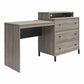 Kalissa Dresser / Desk Combo with Wireless Charger, Gray Oak with Black - Gray Oak