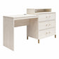 Kalissa Dresser / Desk Combo with Wireless Charger, White Oak with Gold - White Oak