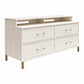 Kalissa Media Dresser for TVs up to 50", White Oak with Gold - White Oak
