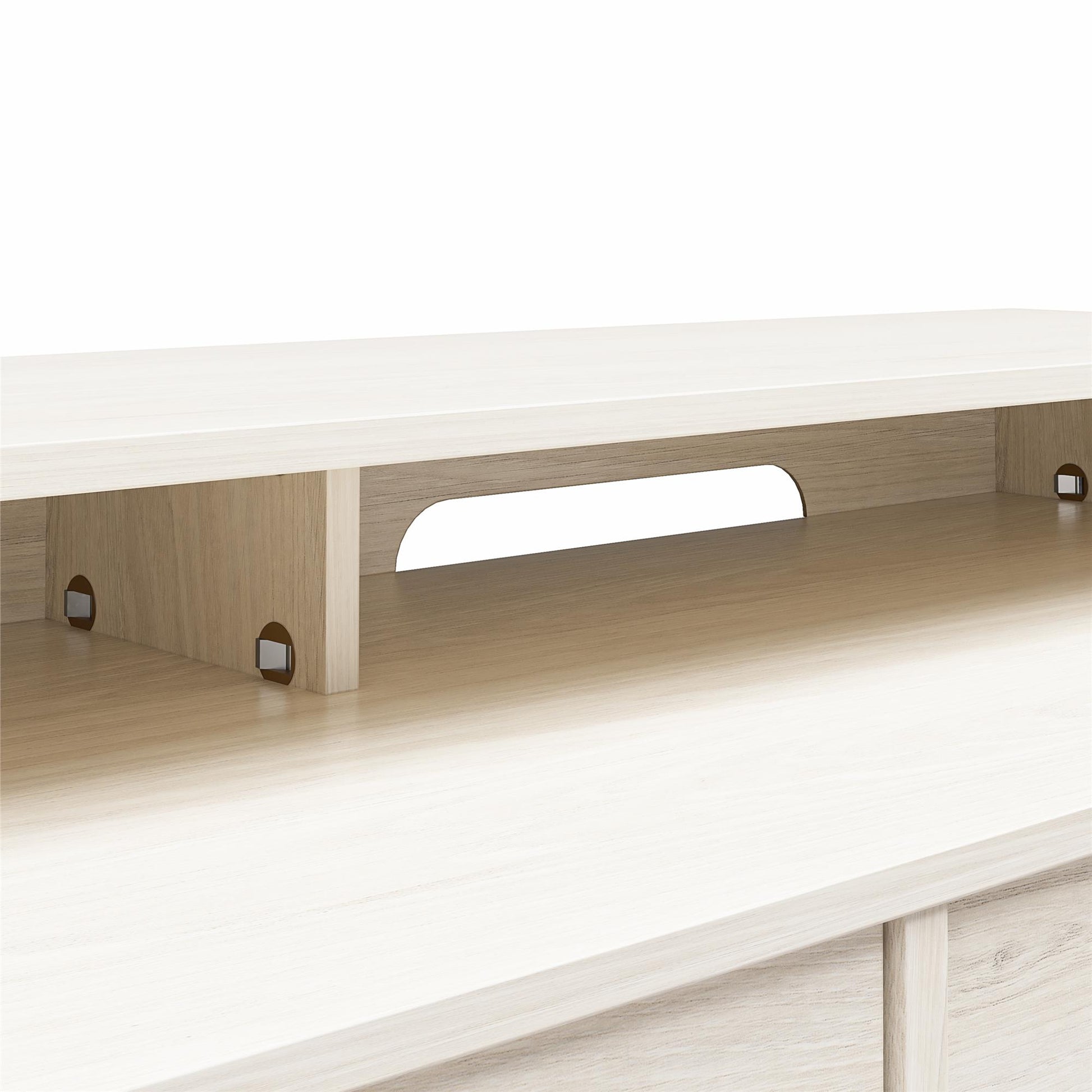 Kalissa Media Dresser for TVs up to 50", White Oak with Gold - White Oak