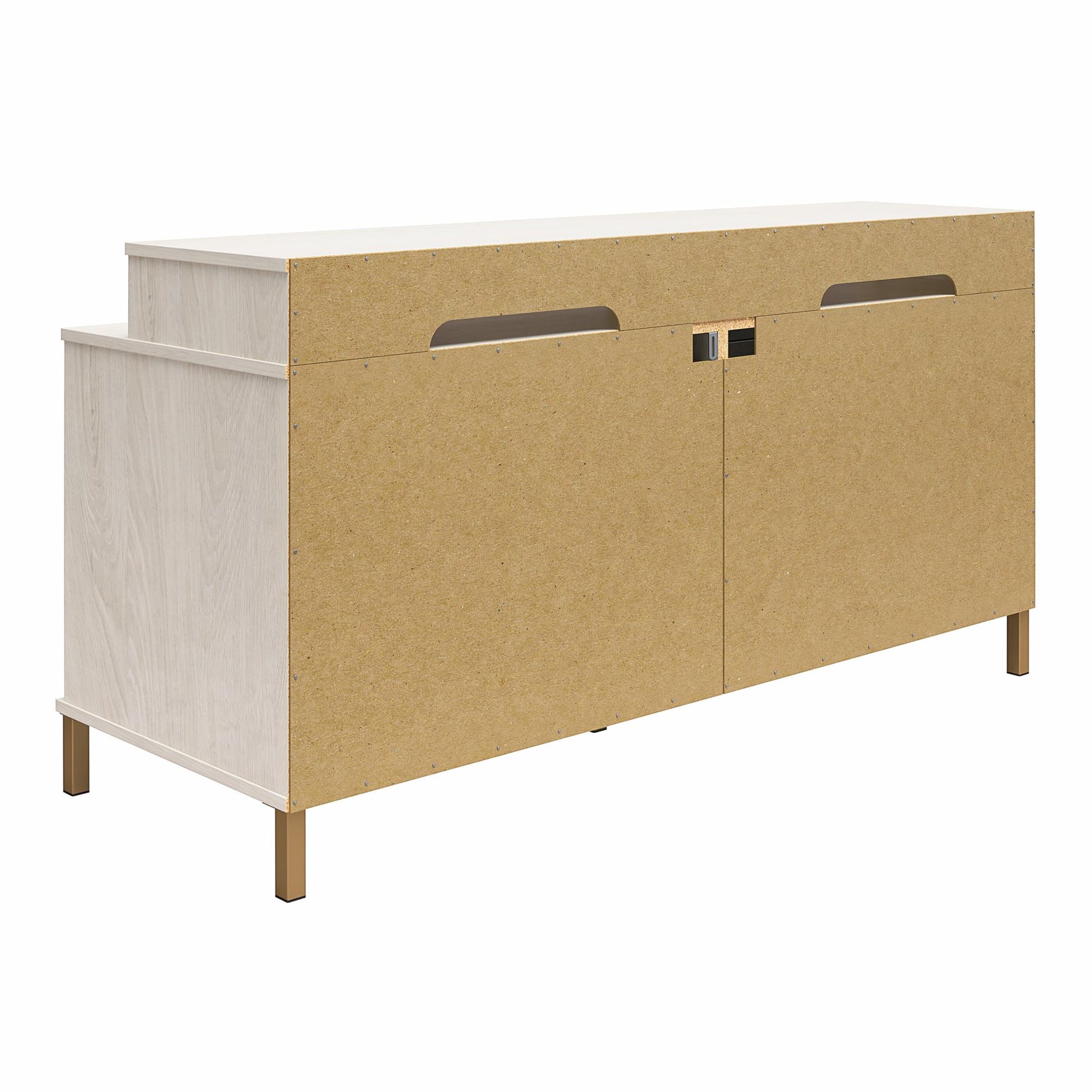 Kalissa Media Dresser for TVs up to 50", White Oak with Gold - White Oak