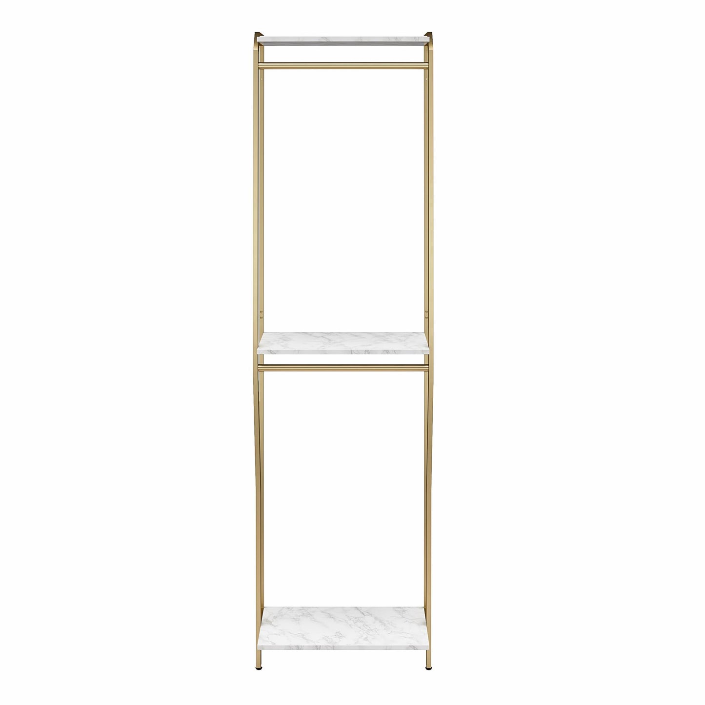 Gwyneth Closet - Hanging Rods - White marble