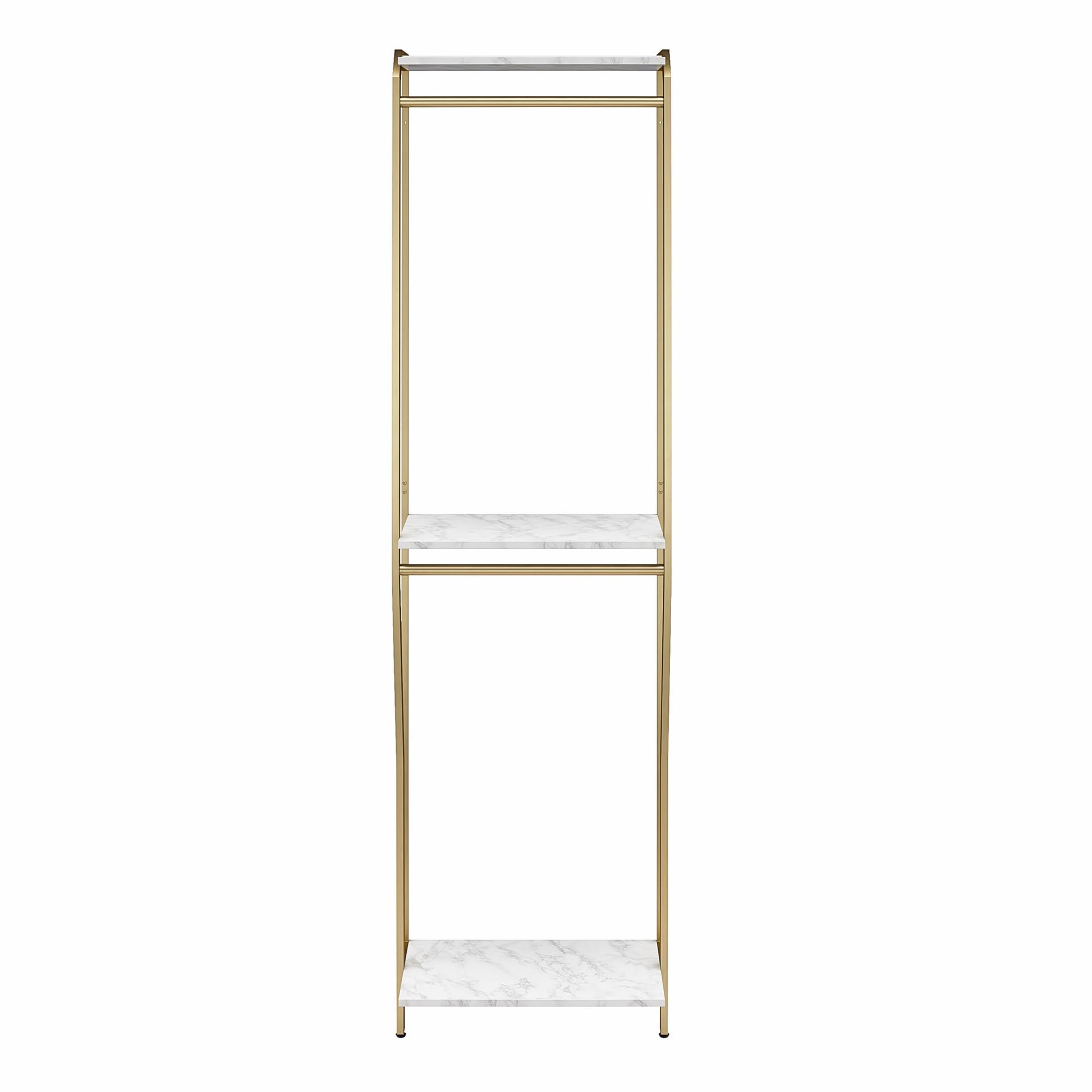 Gwyneth Closet - Hanging Rods - White marble