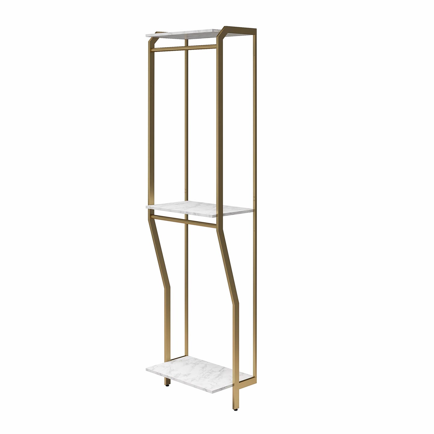 Gwyneth Closet - Hanging Rods - White marble