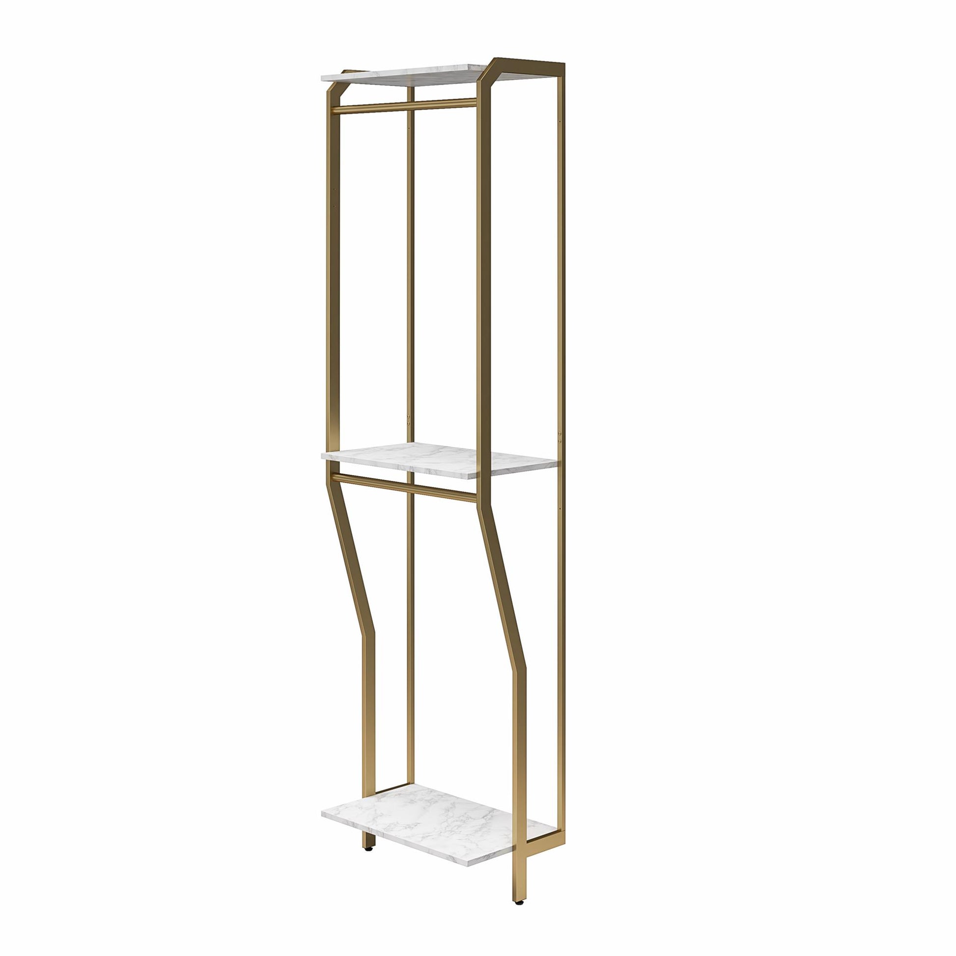 Gwyneth Closet - Hanging Rods - White marble