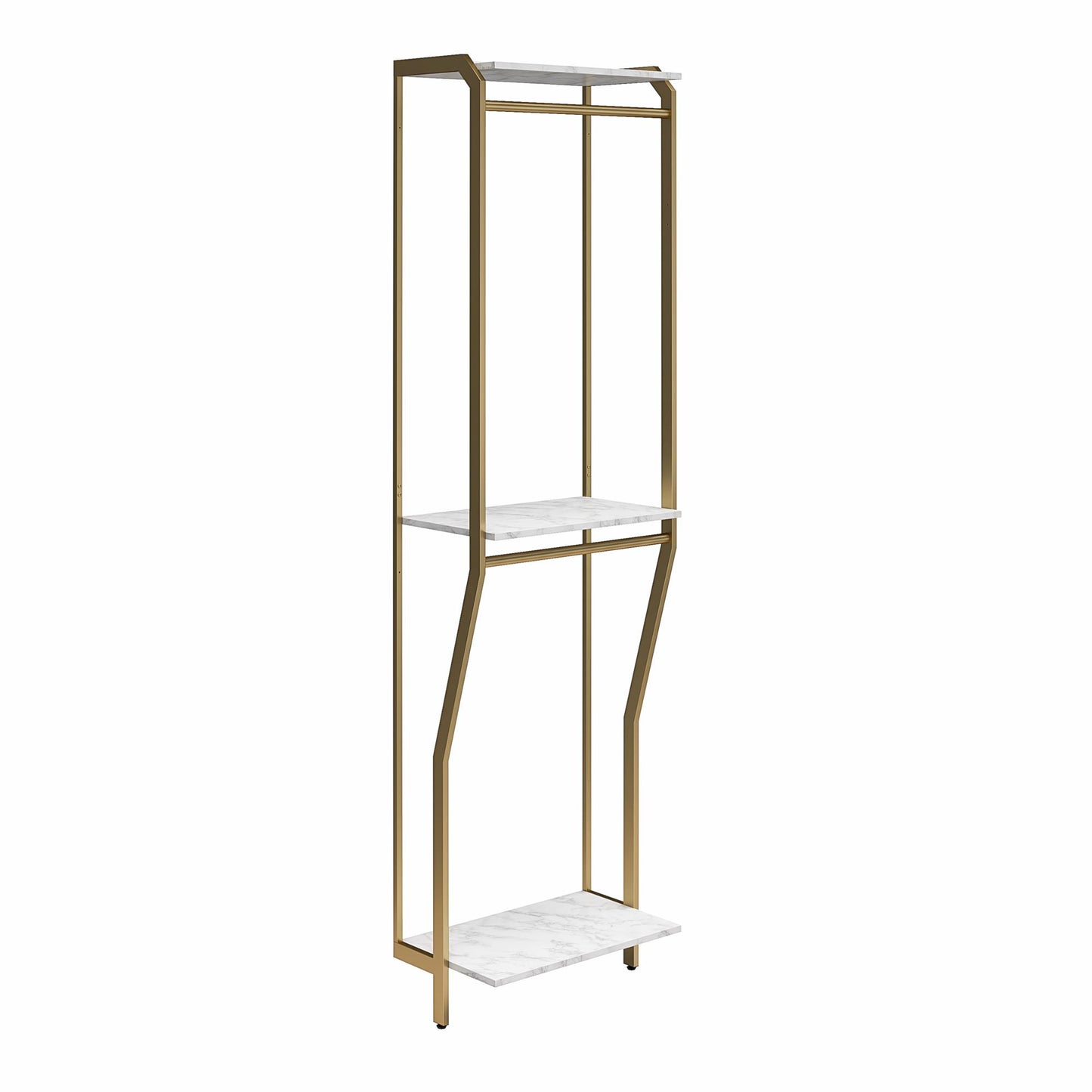 Gwyneth Closet - Hanging Rods - White marble