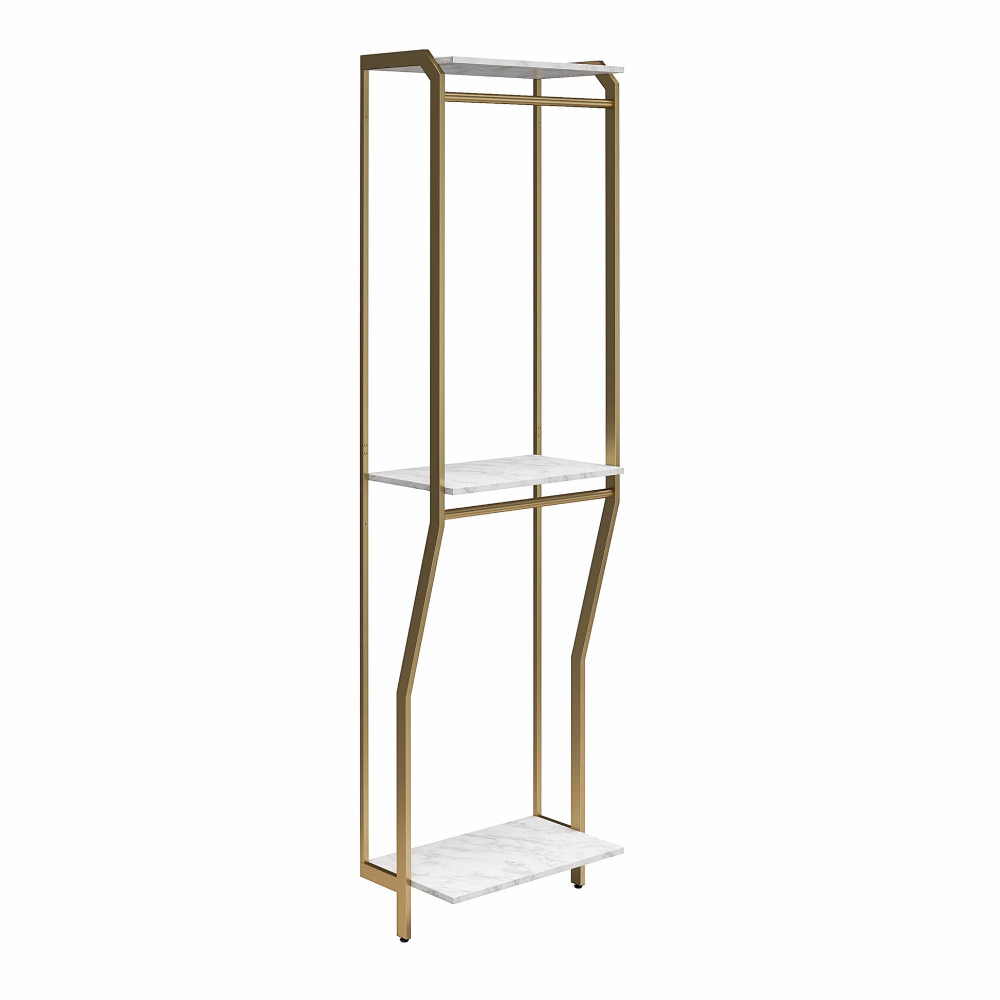 Gwyneth Closet - Hanging Rods - White marble
