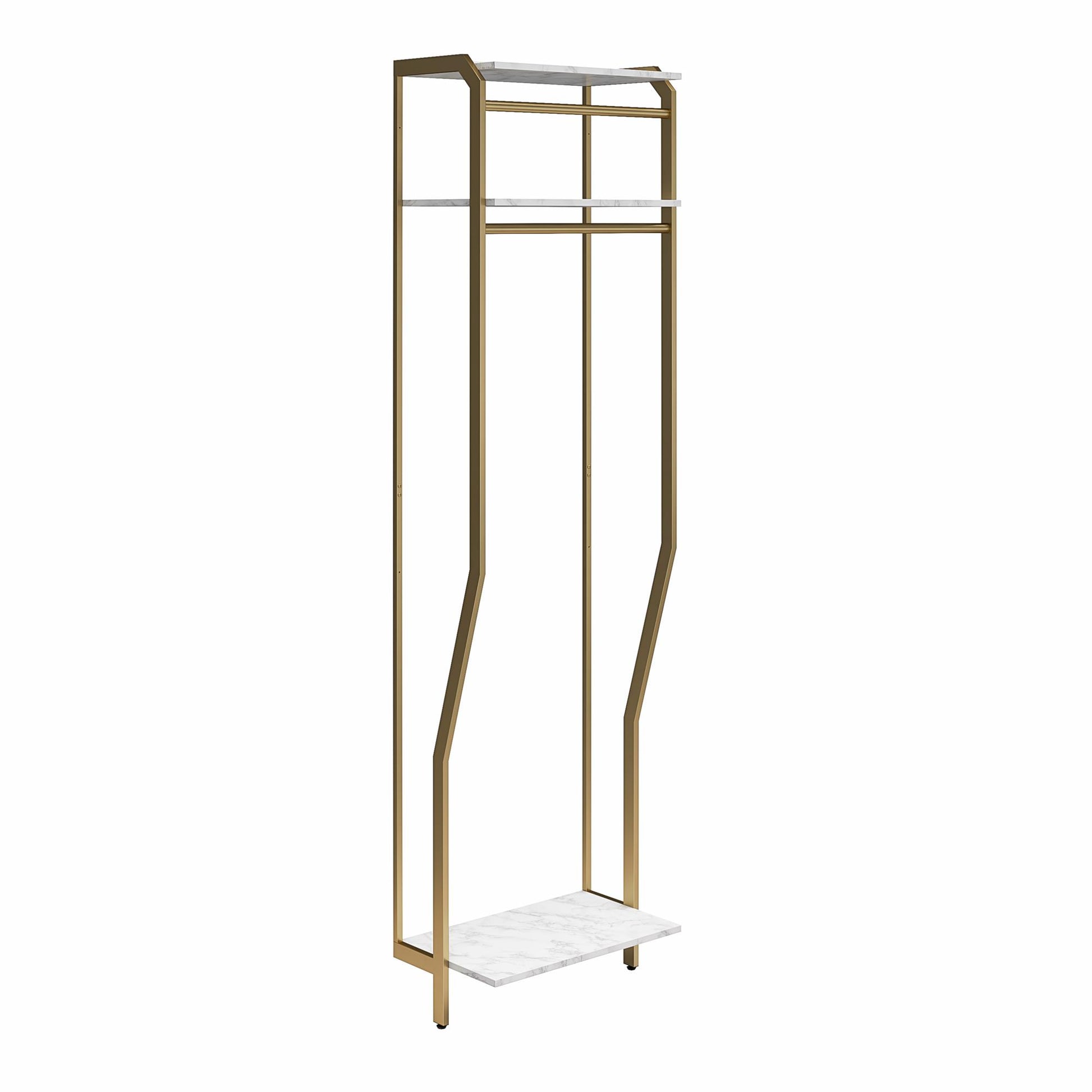 Gwyneth Closet - Hanging Rods - White marble