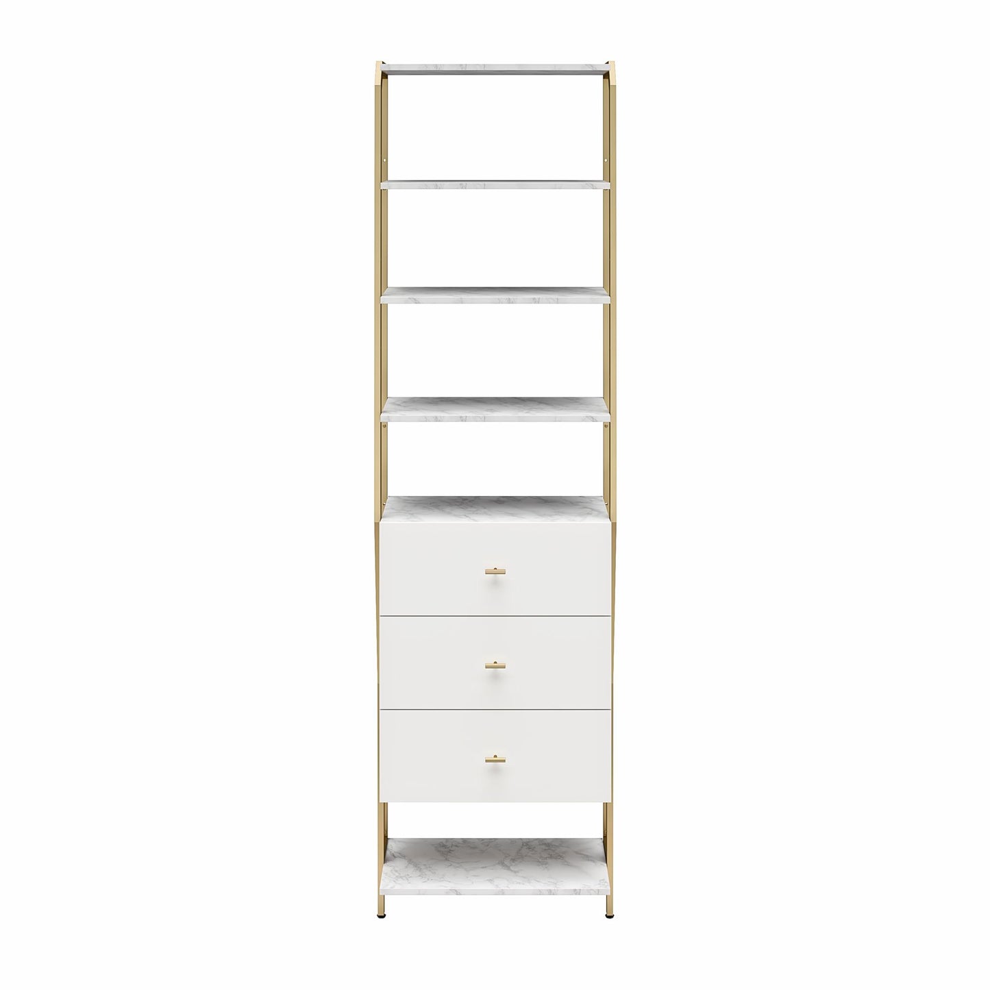 Gwyneth Closet - 3 Drawers - White marble