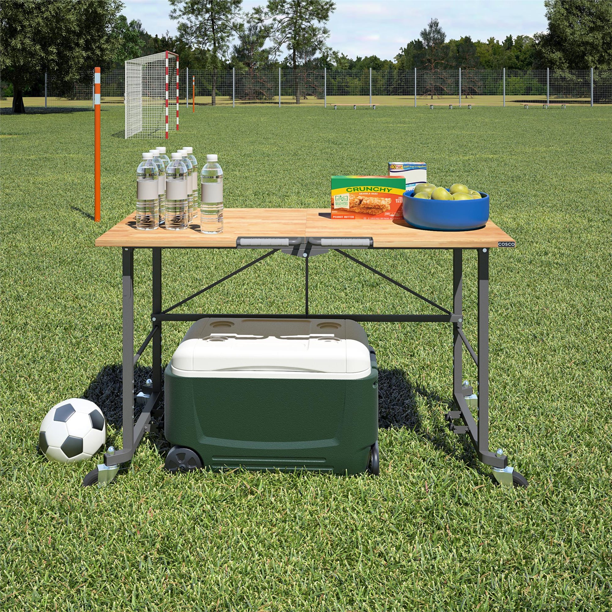 Smartfold Portable Folding Workbench with Hardwood Top and 400 lb Weight Capacity - Heath Pine