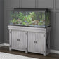 Wildwood 55 Gallon Aquarium Stand with 4 Doors and 4 Shelves - Rustic White