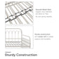 Novogratz Bright Pop Metal Daybed with Trundle, Full/Twin, Off White - Off White - Full-Over-Twin