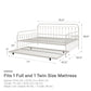 Novogratz Bright Pop Metal Daybed with Trundle, Full/Twin, Off White - Off White - Full-Over-Twin