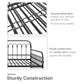 Novogratz Bright Pop Metal Daybed with Trundle, Full/Twin, Black - Black - Full-Over-Twin