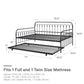 Novogratz Bright Pop Metal Daybed with Trundle, Full/Twin, Black - Black - Full-Over-Twin