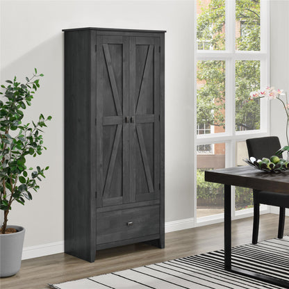 Farmington Rustic Farmhouse 30 Inch Wide Storage Cabinet - Rustic Gray