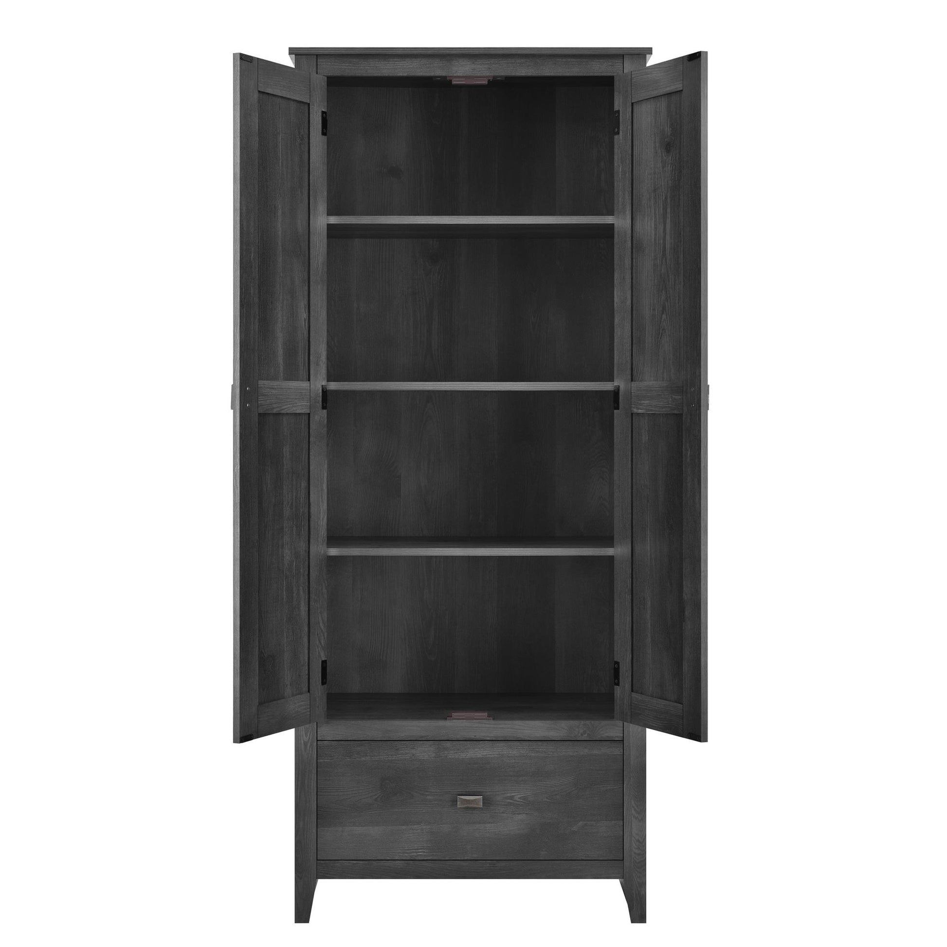 Farmington Rustic Farmhouse 30 Inch Wide Storage Cabinet - Rustic Gray