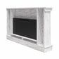 Waverly Wide Mantel with Linear Electric Fireplace & Crystal Ember Bed - White marble