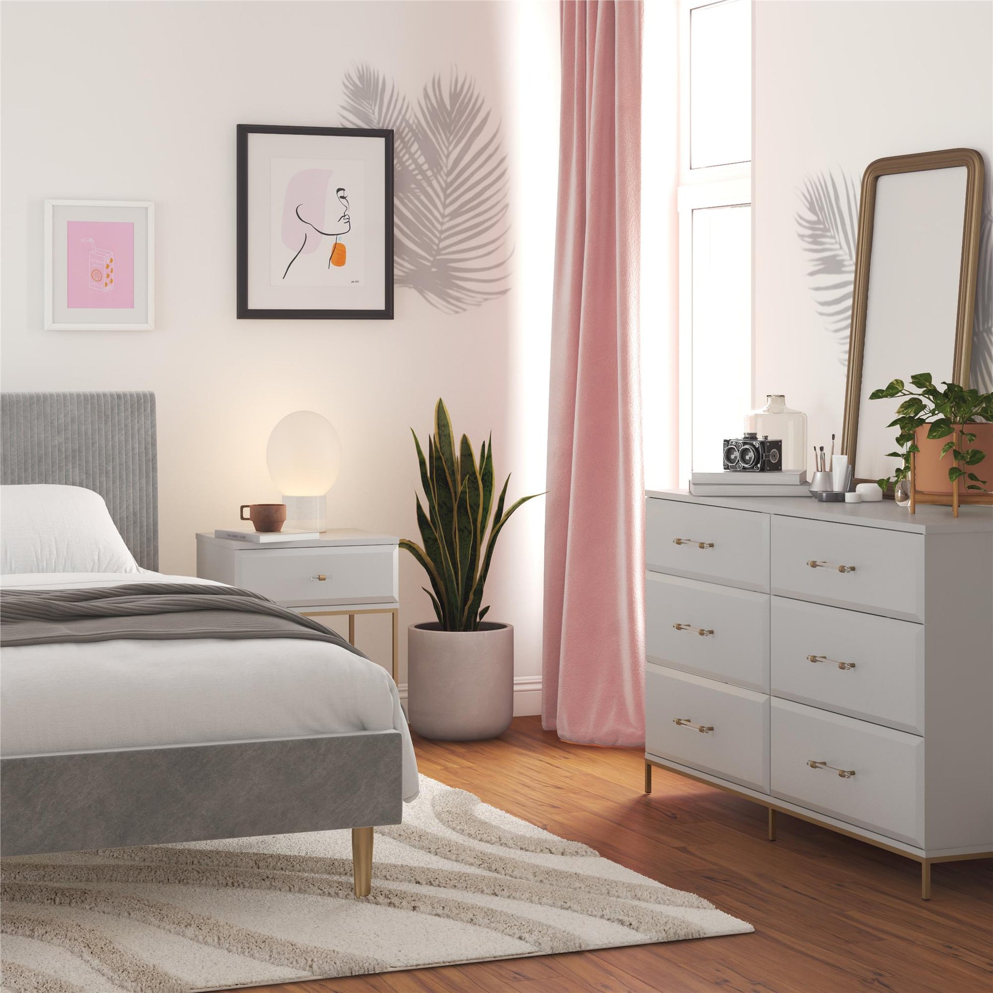 Effie Nightstand - Gray